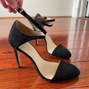 Zara strapping heels, black suede, size 8